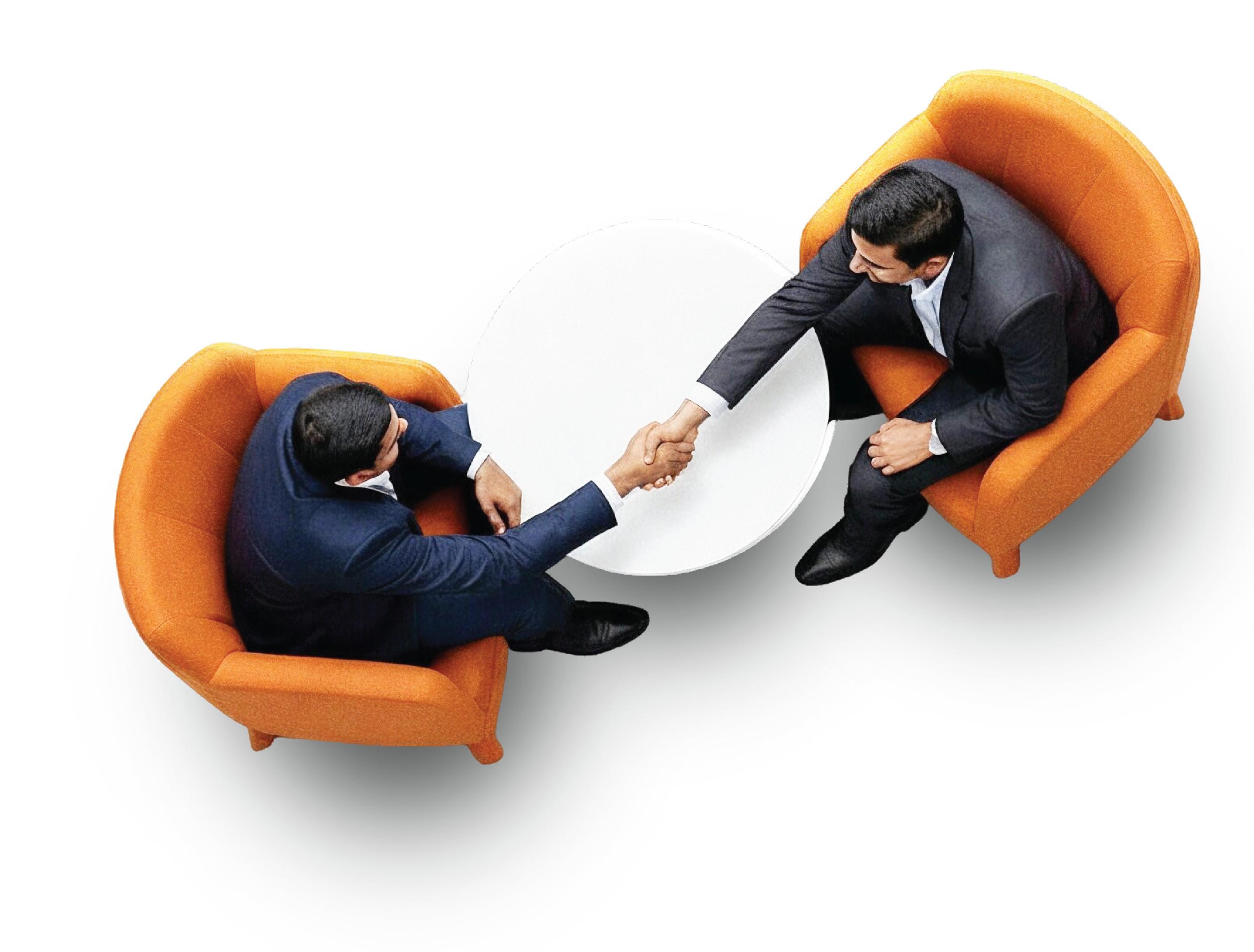 Business consultation handshake